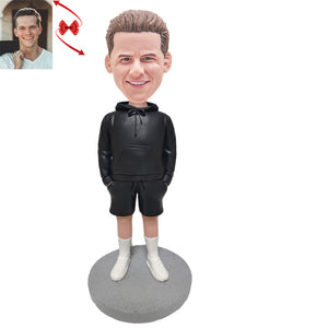 A Man in Hoodies Set Custom Bobblehead