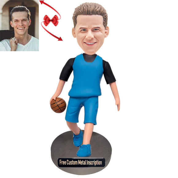 Agile Basketball Player Custom Bobblehead with Free Metal Inscription