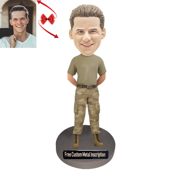 Drillmaster Custom Bobblehead with Free Metal Inscription