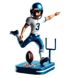 Football Kicker Action Custom Bobblehead