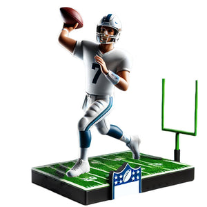 Football Quarterback Passing Action Custom Bobblehead