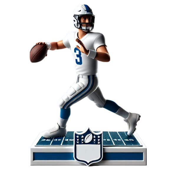 Football Quarterback Throwing Custom Bobblehead