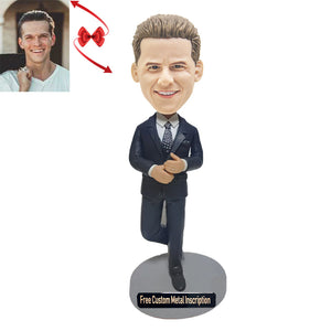 Mature Boss Custom Bobblehead with Free Metal Inscription