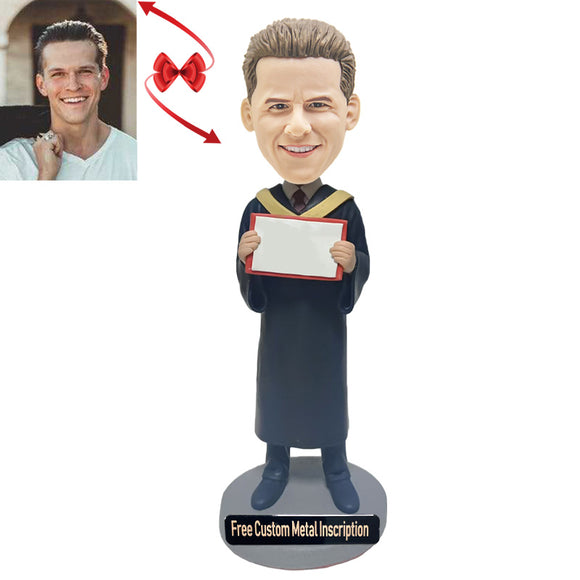 Outstanding graduates Custom Bobblehead with Free Metal Inscription