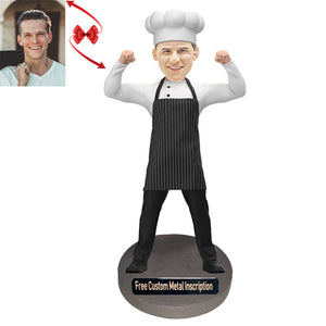 Super Chef Custom Bobblehead with Free Metal Inscription